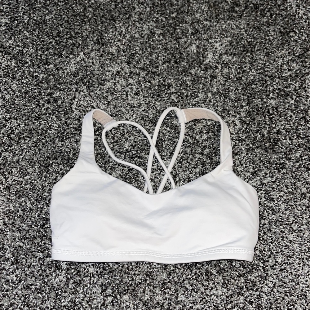 White Free to Be Sports Bra